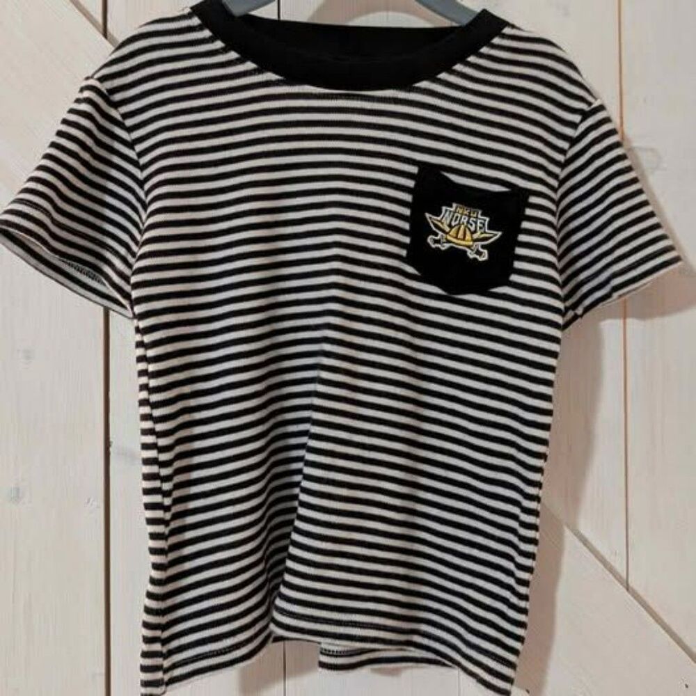 Creative Knitwear black and white striped shirt Kids NKU shirt size 2T